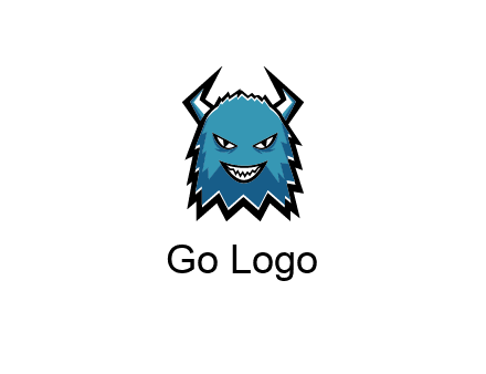 logo with a horned monster character