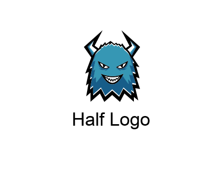 logo with a horned monster character