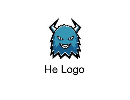 logo with a horned monster character