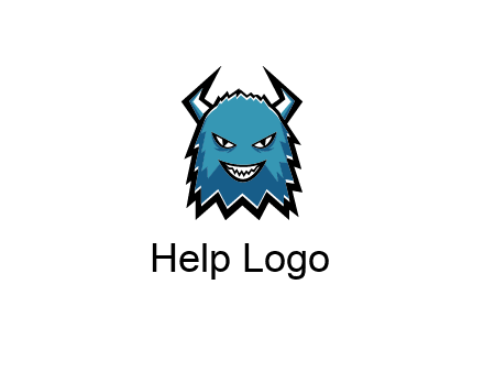 logo with a horned monster character