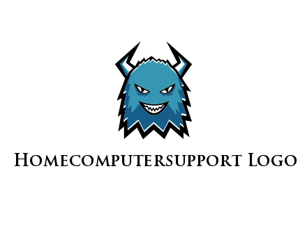 logo with a horned monster character