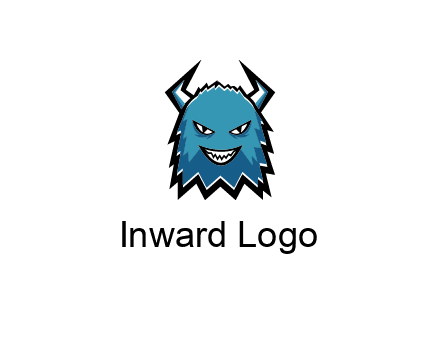 logo with a horned monster character