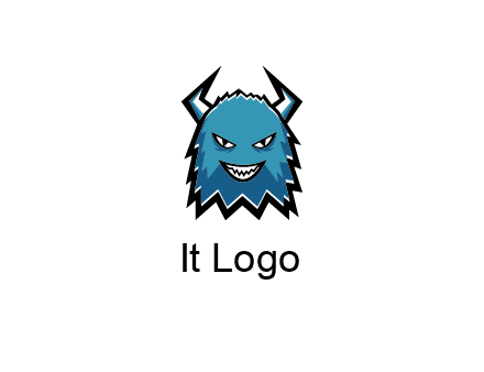 logo with a horned monster character
