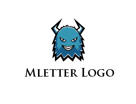 logo with a horned monster character