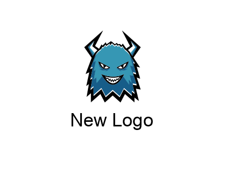 logo with a horned monster character