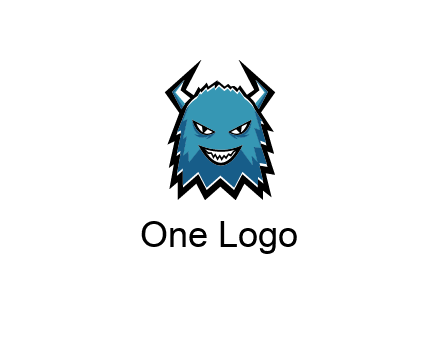 logo with a horned monster character