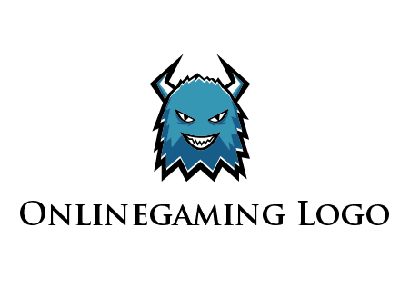 logo with a horned monster character