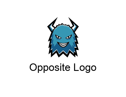 logo with a horned monster character