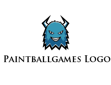 logo with a horned monster character