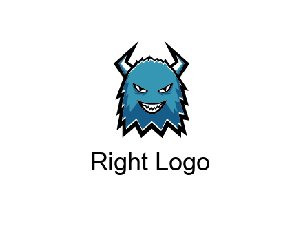 logo with a horned monster character