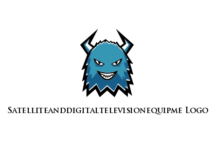 logo with a horned monster character