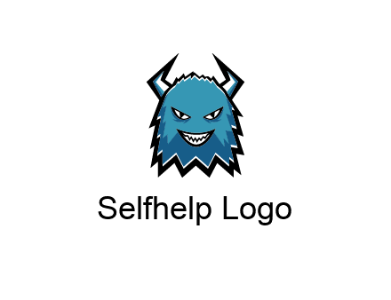 logo with a horned monster character