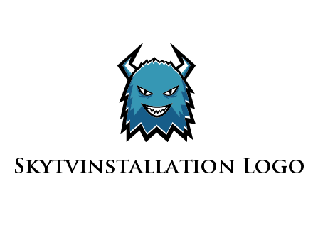 logo with a horned monster character