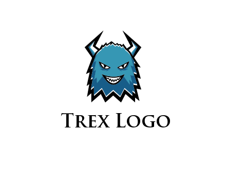 logo with a horned monster character