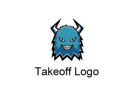 logo with a horned monster character