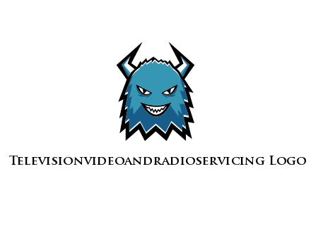 logo with a horned monster character