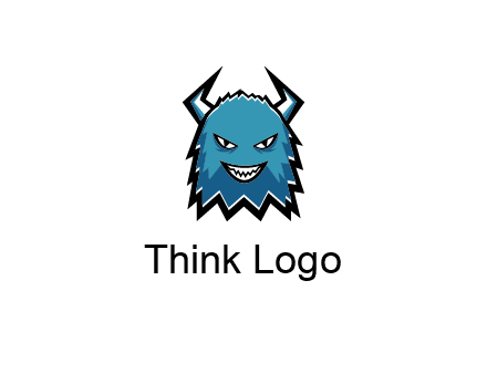 logo with a horned monster character