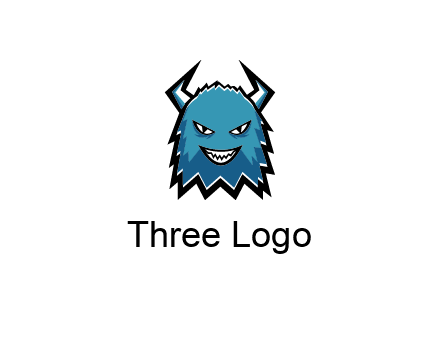 logo with a horned monster character