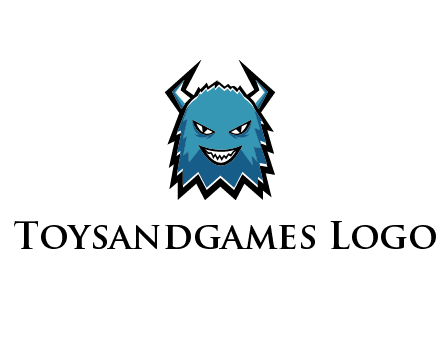 logo with a horned monster character