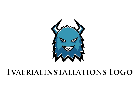 logo with a horned monster character