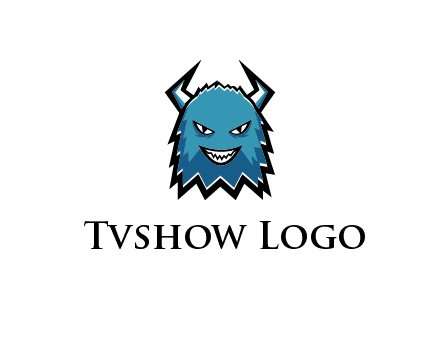 logo with a horned monster character