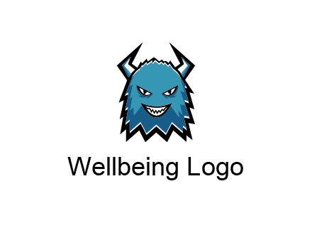 logo with a horned monster character