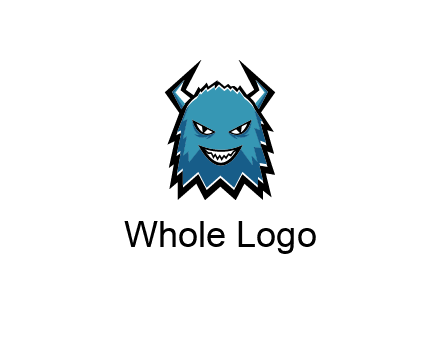 logo with a horned monster character