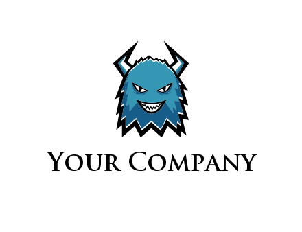 logo with a horned monster character
