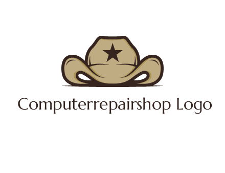 wild west logo showing a sheriff hat