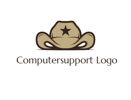 wild west logo showing a sheriff hat