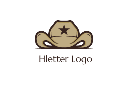 wild west logo showing a sheriff hat