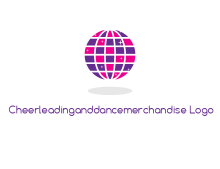 disco ball in the air with shining stars logo