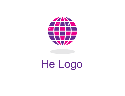 disco ball in the air with shining stars logo