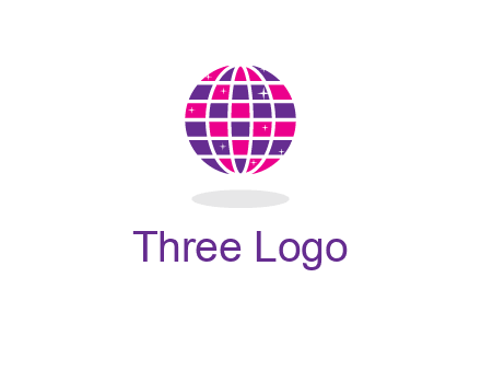 disco ball in the air with shining stars logo