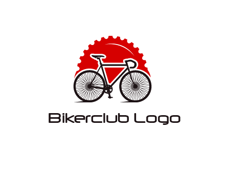 bicycle with a gear background logo