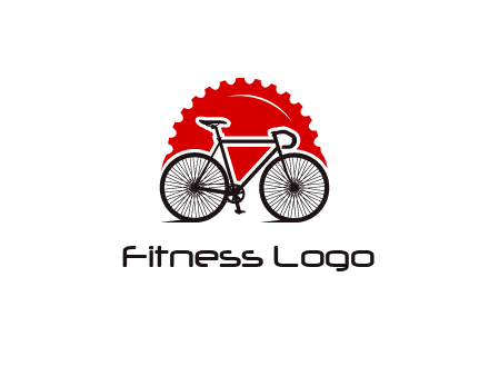 bicycle with a gear background logo