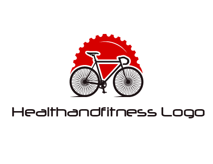 bicycle with a gear background logo