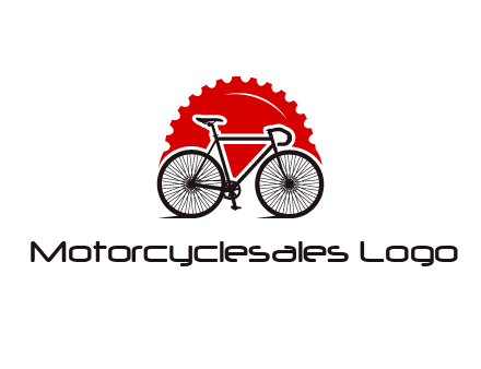 bicycle with a gear background logo