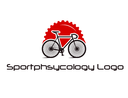 bicycle with a gear background logo