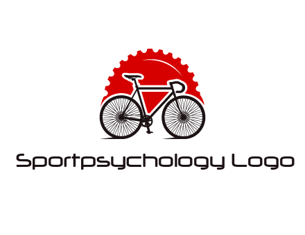 bicycle with a gear background logo