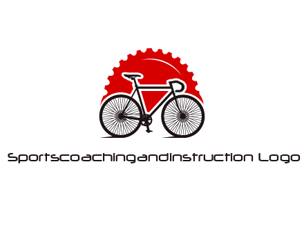 bicycle with a gear background logo