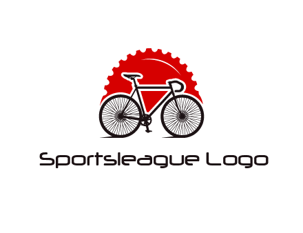 bicycle with a gear background logo