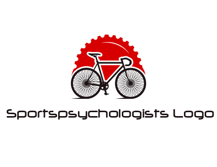 bicycle with a gear background logo