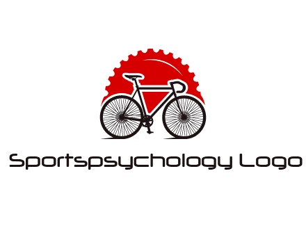 bicycle with a gear background logo