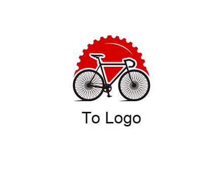 bicycle with a gear background logo