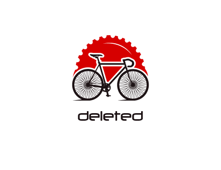 bicycle with a gear background logo