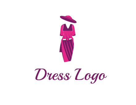 vintage dress with hat logo
