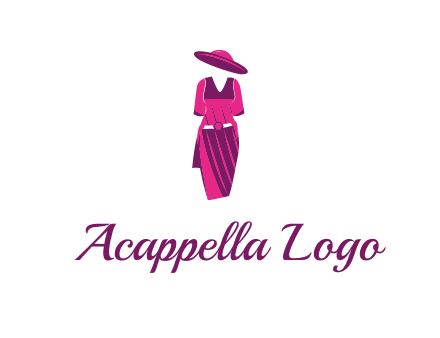 vintage dress with hat logo