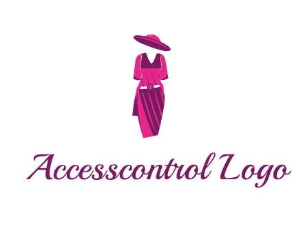 vintage dress with hat logo