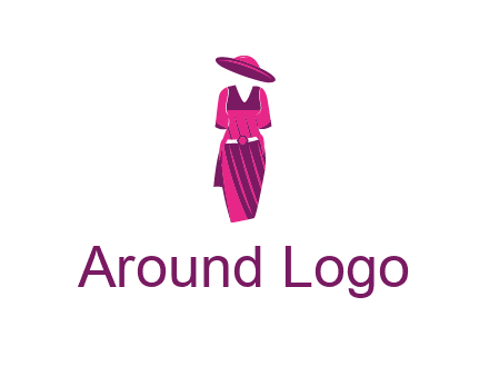 vintage dress with hat logo